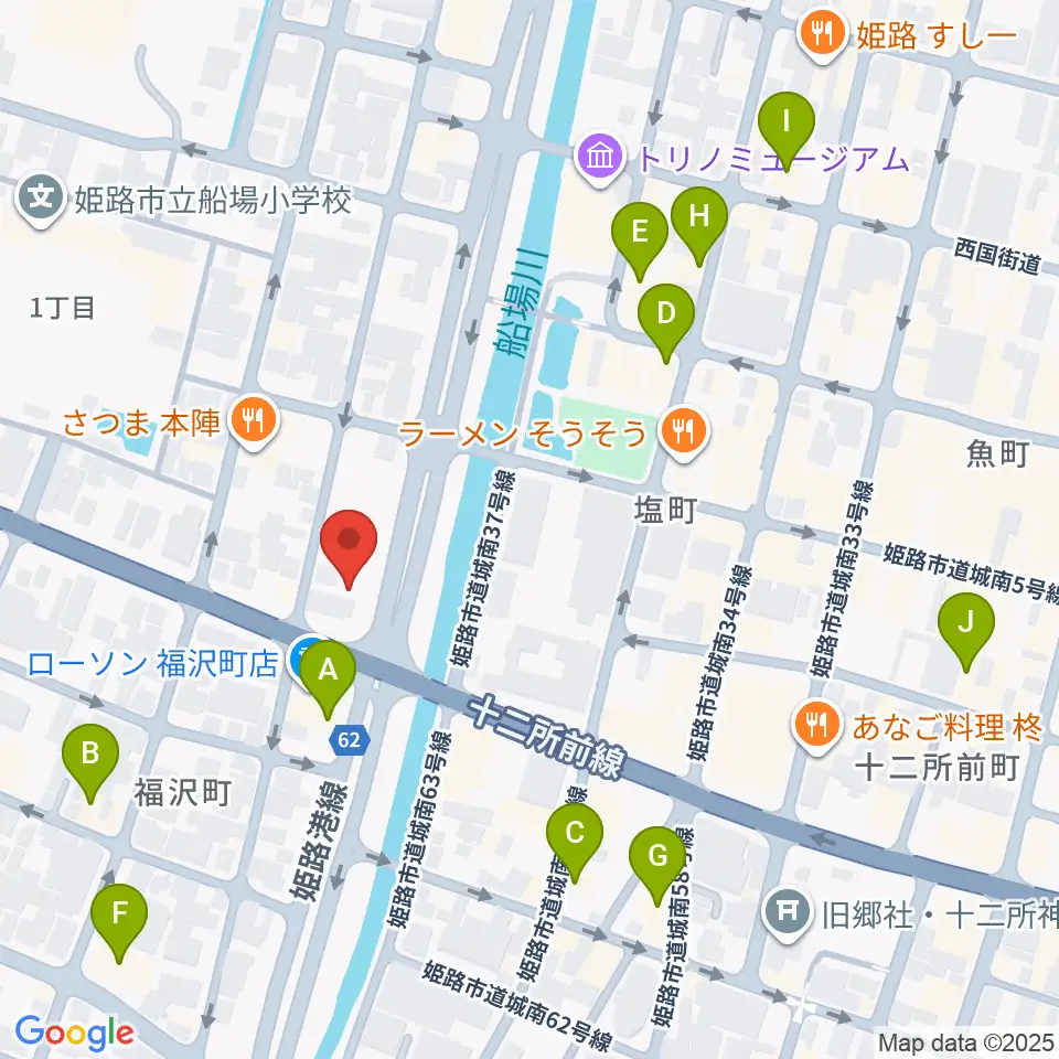 エムズサウンドギターショップ周辺のカフェ一覧地図