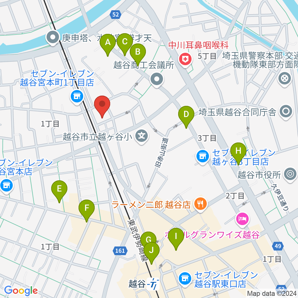 ネギシ楽器周辺のカフェ一覧地図