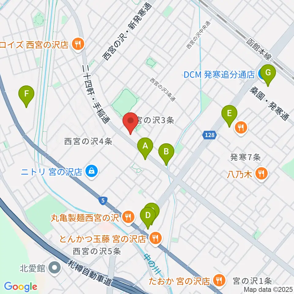 エルム楽器札幌本店周辺のカフェ一覧地図