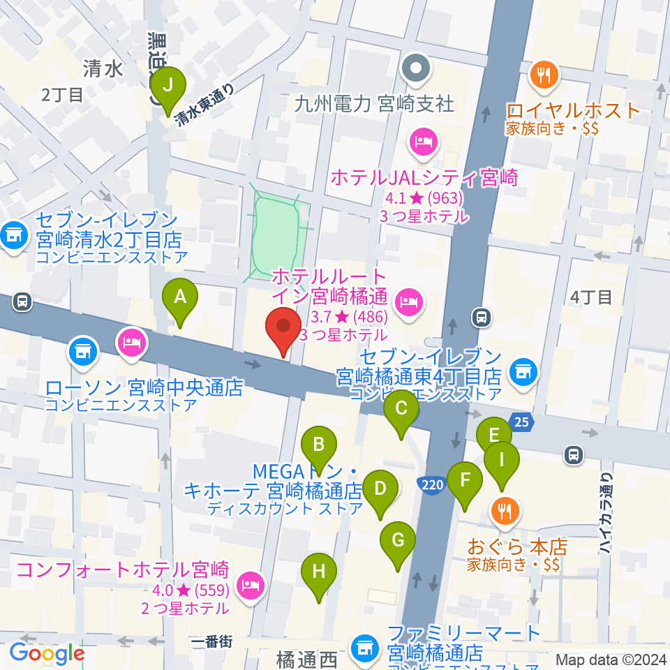 西村楽器 micc本店周辺のカフェ一覧地図