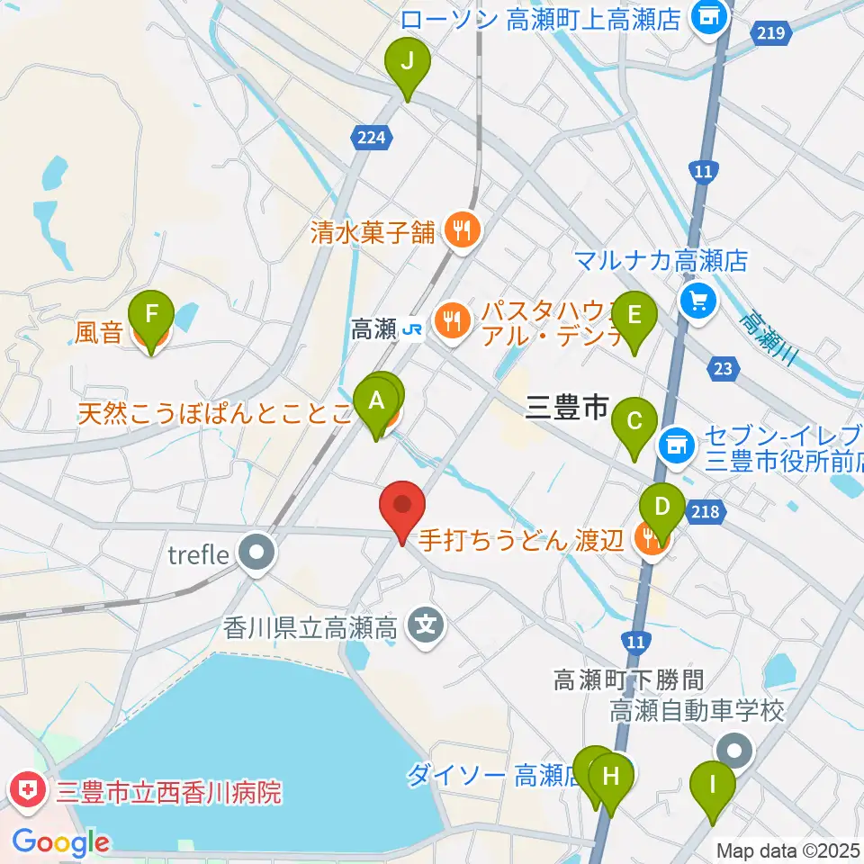 シャープアンドフラット周辺のカフェ一覧地図