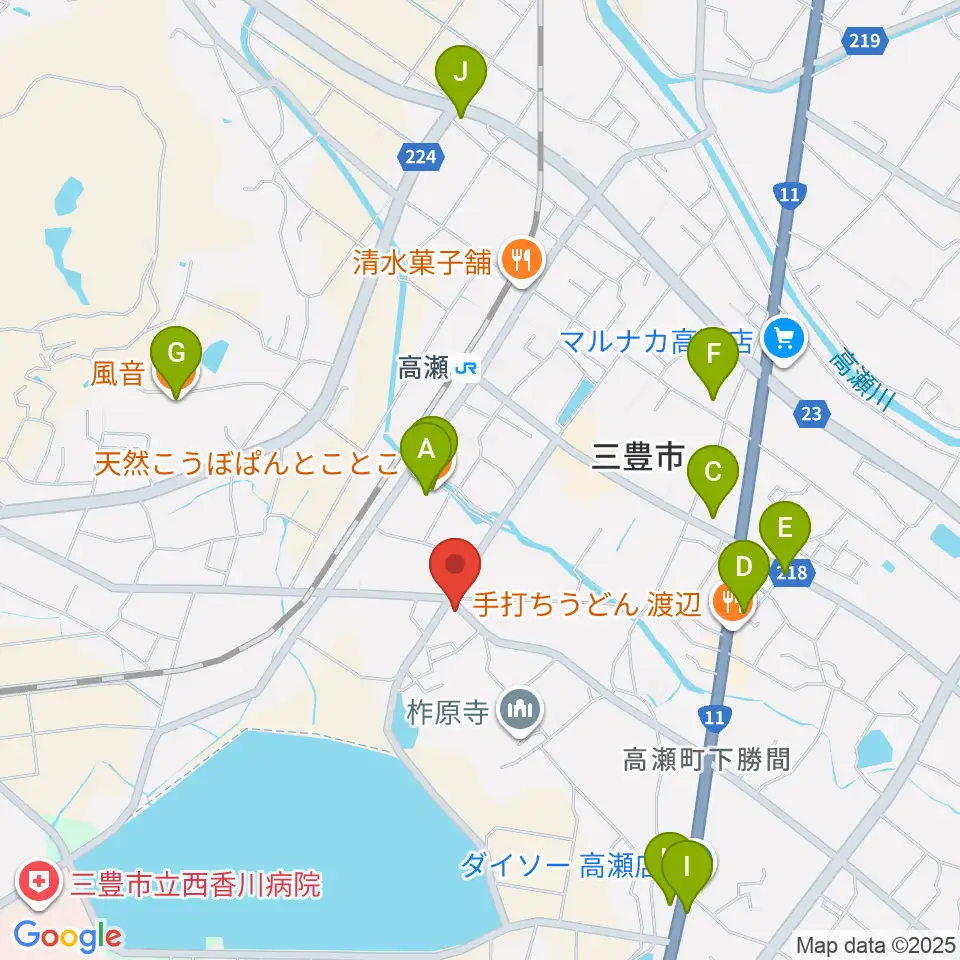 シャープアンドフラット周辺のカフェ一覧地図
