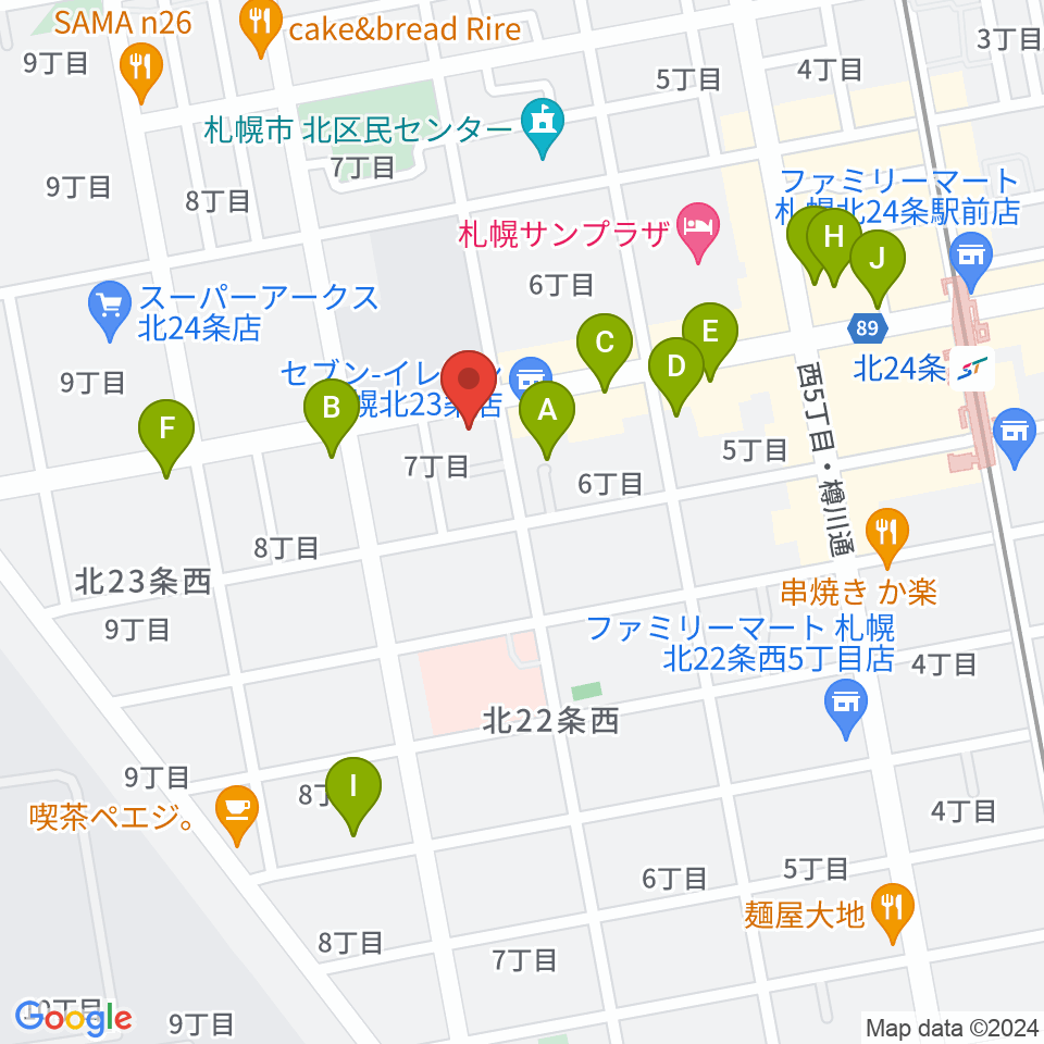 ジングル周辺のカフェ一覧地図