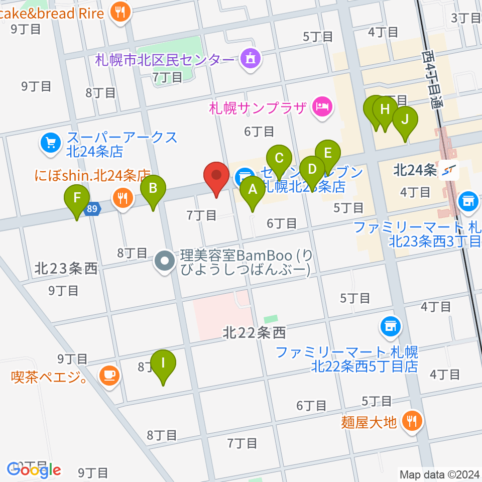 ジングル周辺のカフェ一覧地図