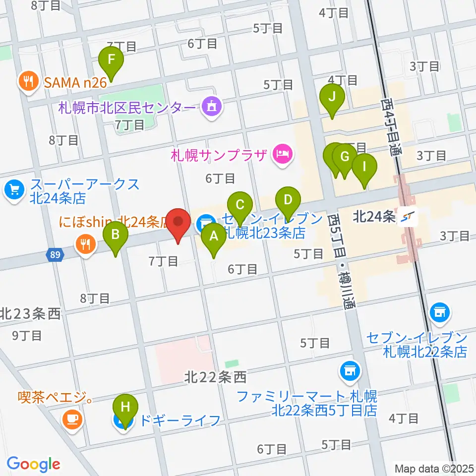 ジングル周辺のカフェ一覧地図
