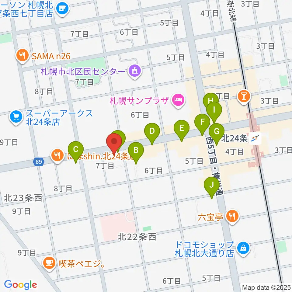 ジングル周辺のカフェ一覧地図