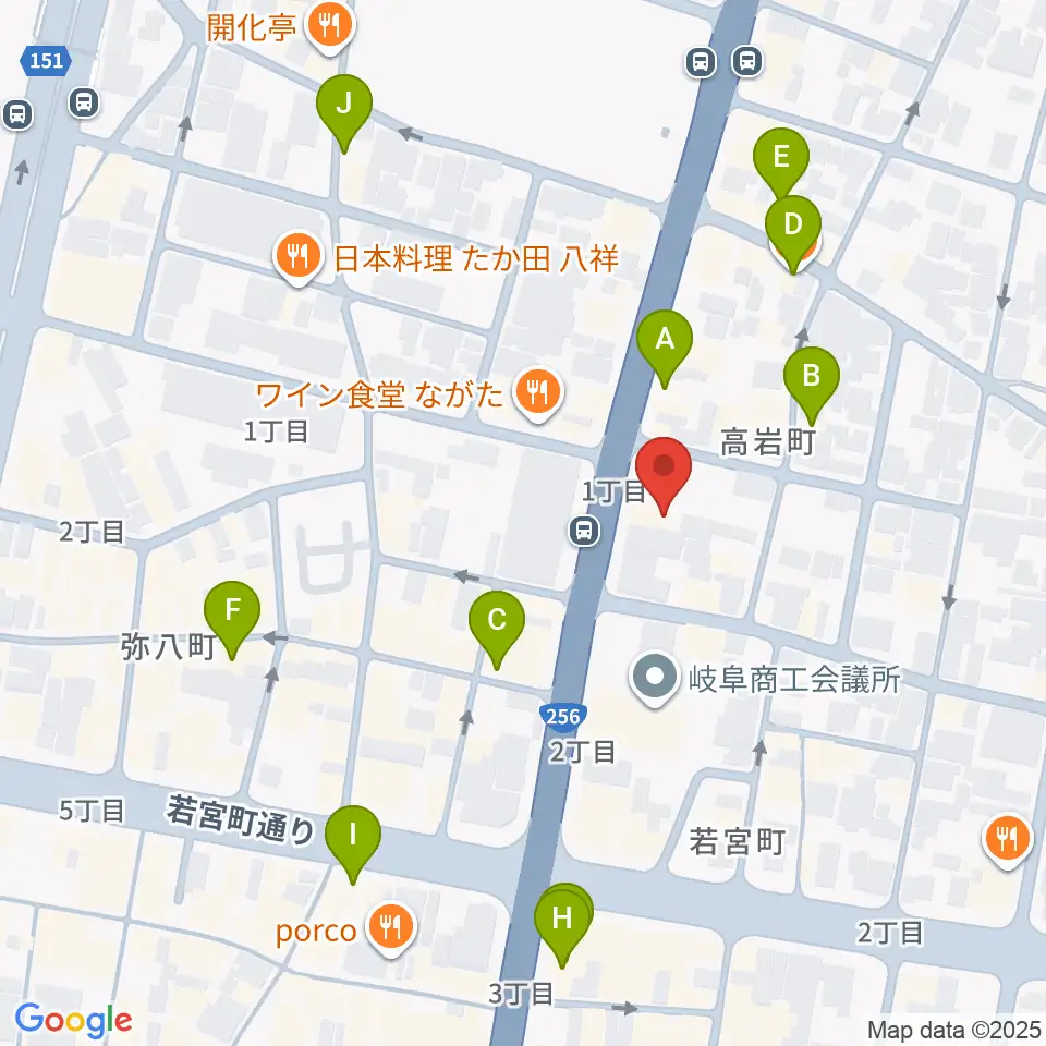 松栄堂楽器 本店周辺のカフェ一覧地図