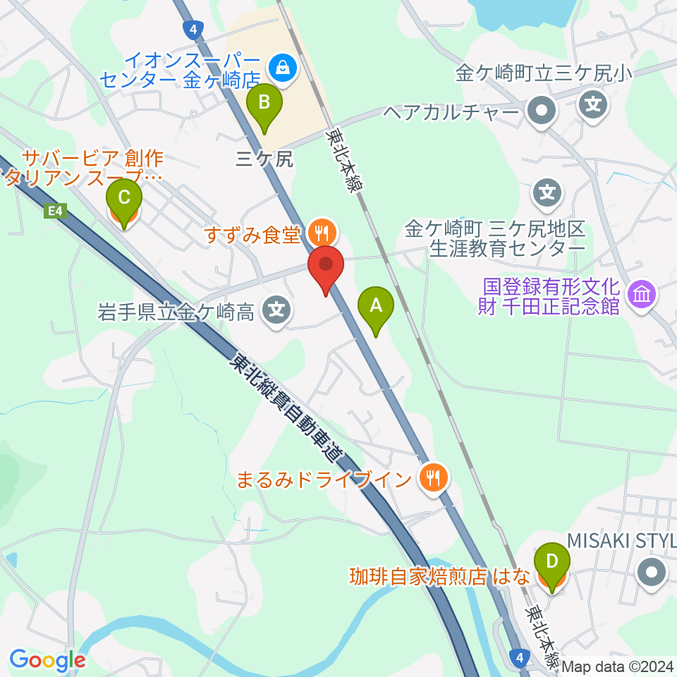 正時堂ピアノ壱番館周辺のカフェ一覧地図