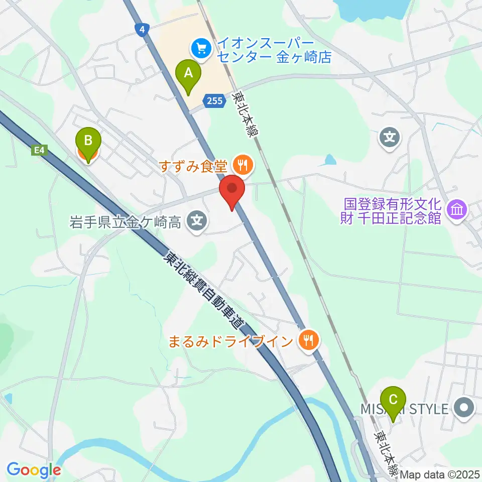 正時堂ピアノ壱番館周辺のカフェ一覧地図