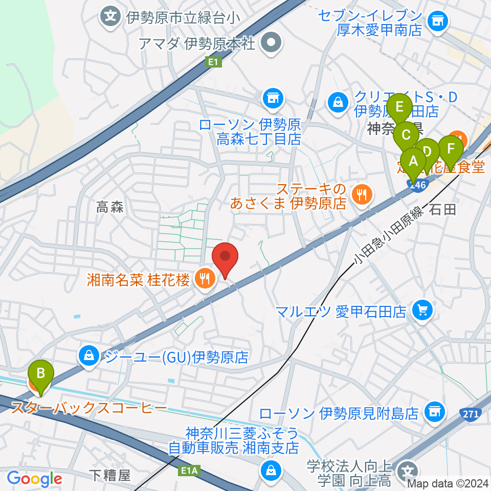 Sound Loft周辺のカフェ一覧地図