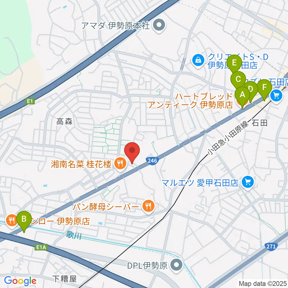 Sound Loft周辺のカフェ一覧地図