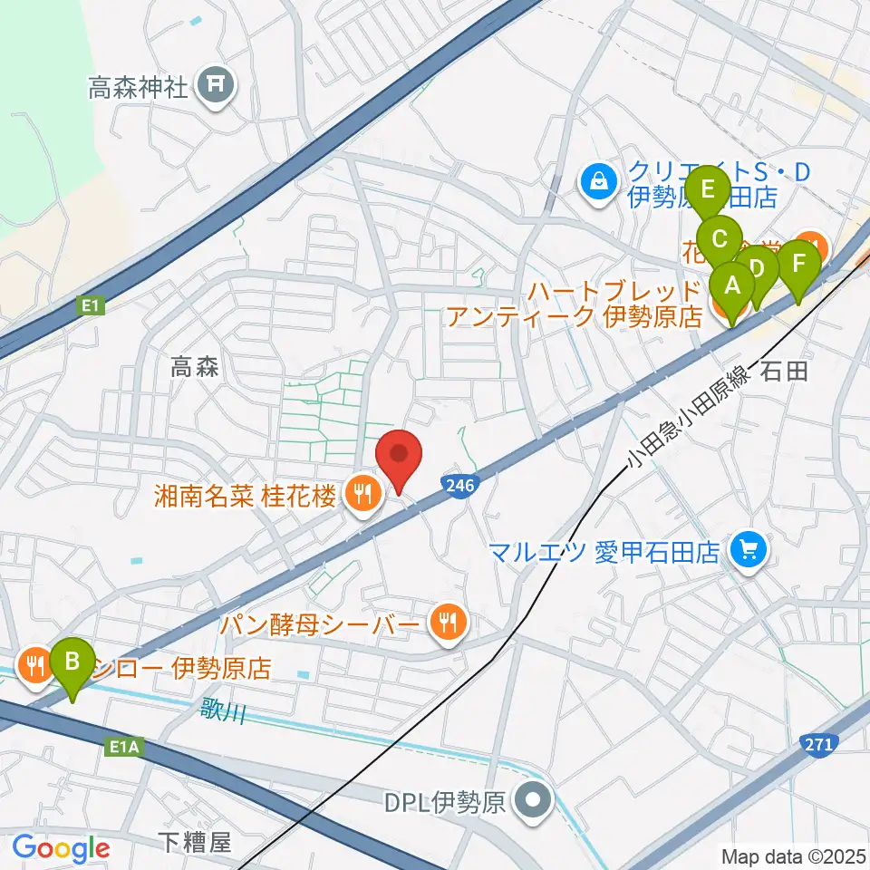 Sound Loft周辺のカフェ一覧地図