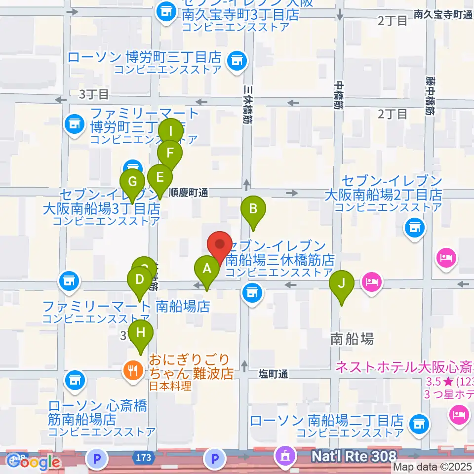 ストリングフォニック周辺のカフェ一覧地図