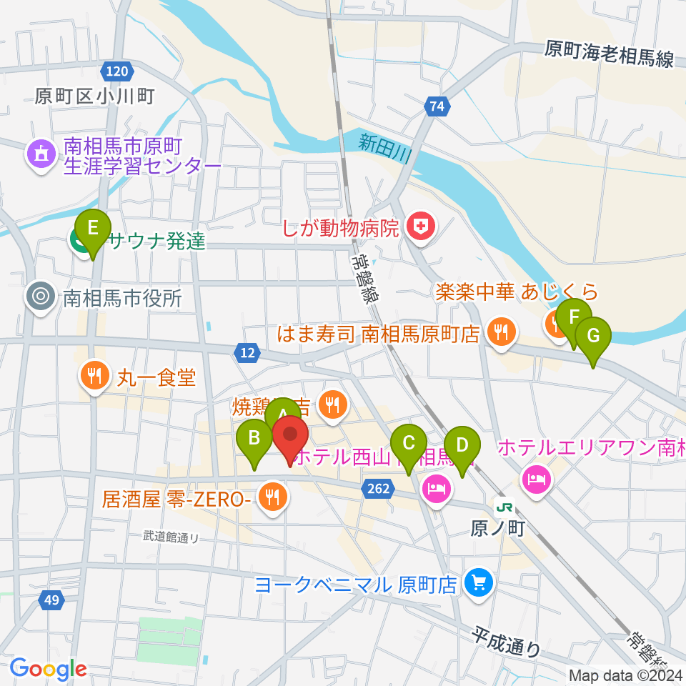 タカノ楽器周辺のカフェ一覧地図