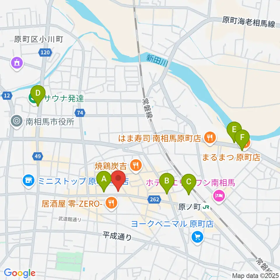タカノ楽器周辺のカフェ一覧地図