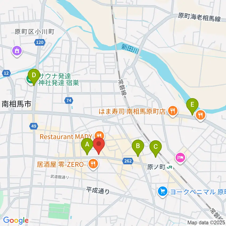 タカノ楽器周辺のカフェ一覧地図