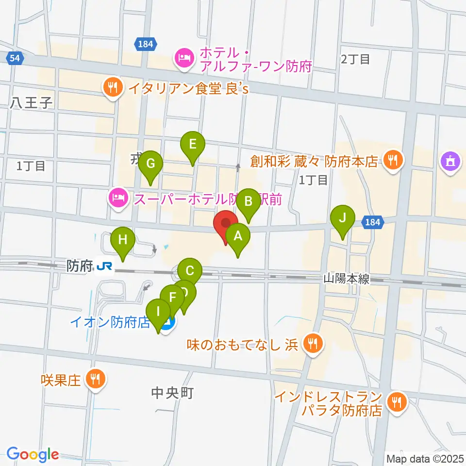 グランドミック タマシゲ楽器ルルサス店周辺のカフェ一覧地図