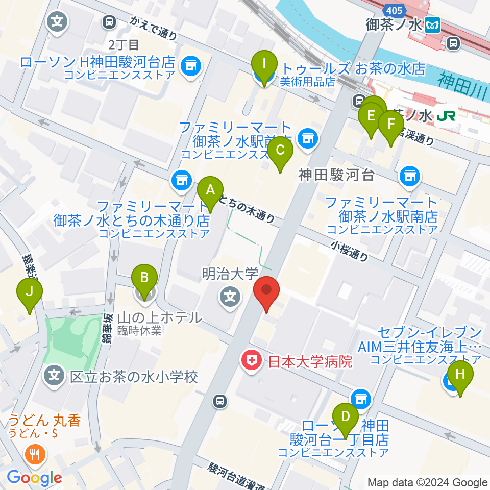 谷口楽器周辺のカフェ一覧地図