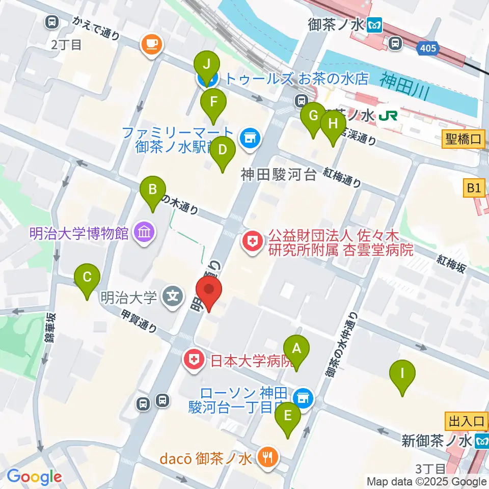 谷口楽器周辺のカフェ一覧地図