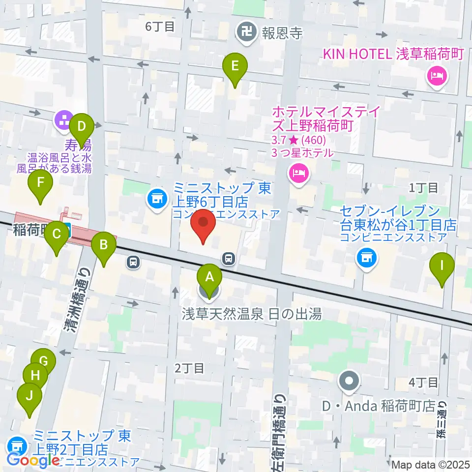 高級二胡専門店名師堂 東京店周辺のカフェ一覧地図