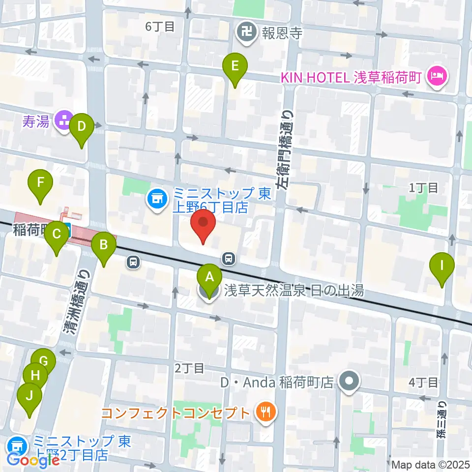 高級二胡専門店名師堂 東京店周辺のカフェ一覧地図