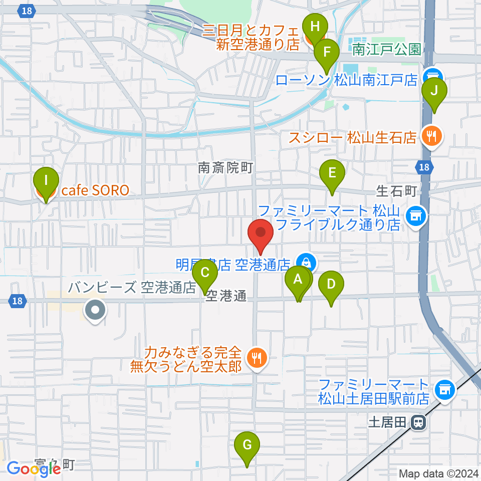 WEST MUSIC周辺のカフェ一覧地図