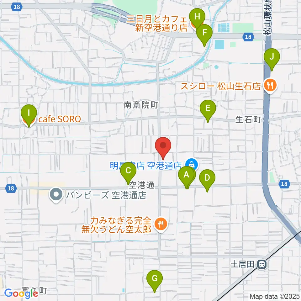 WEST MUSIC周辺のカフェ一覧地図