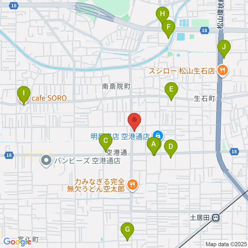 WEST MUSIC周辺のカフェ一覧地図