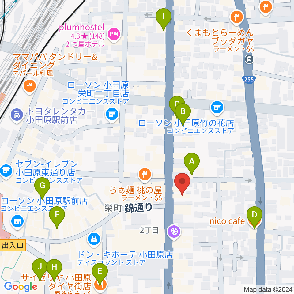 大村楽器店リベルテ大村周辺のカフェ一覧地図