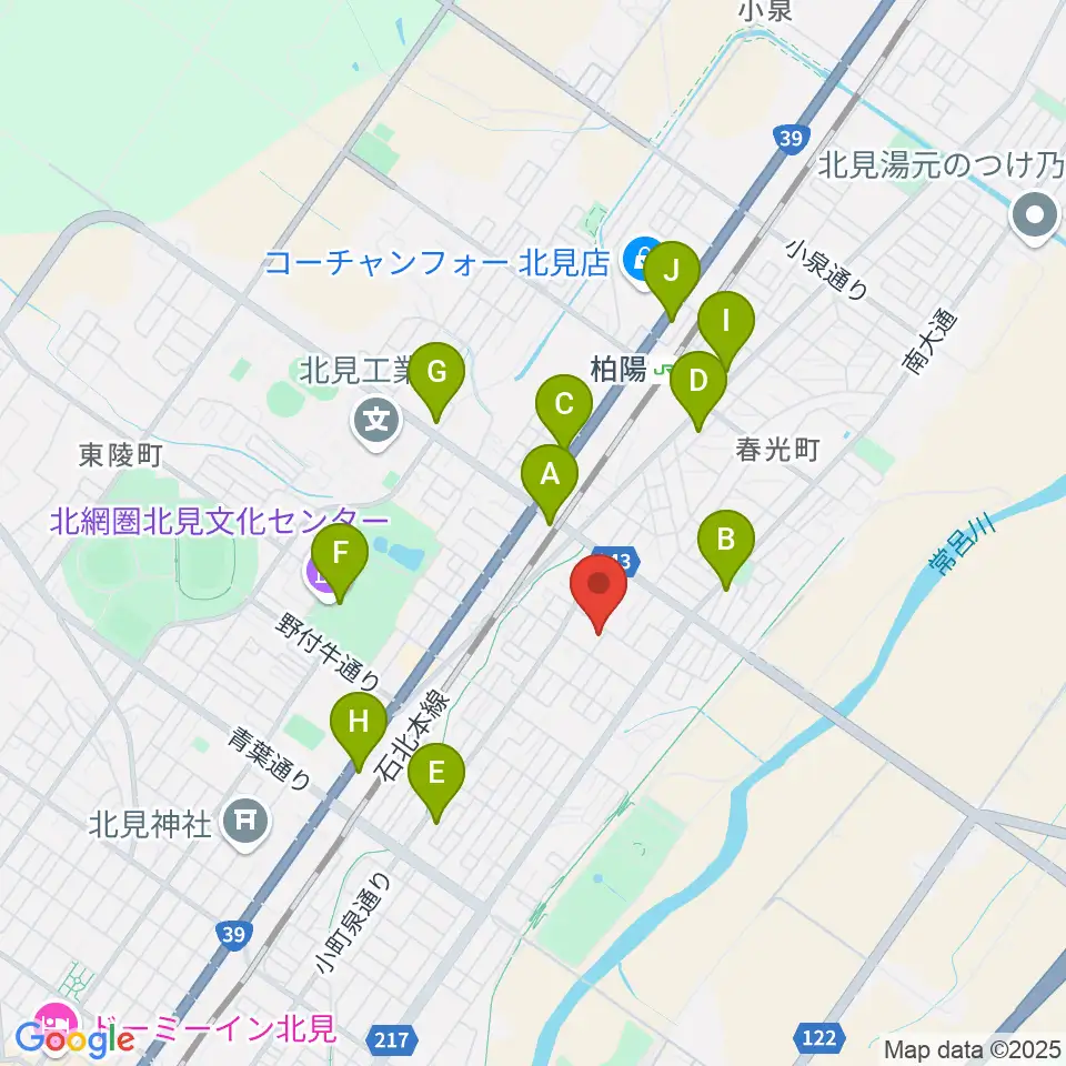 Yuary Guitars周辺のカフェ一覧地図