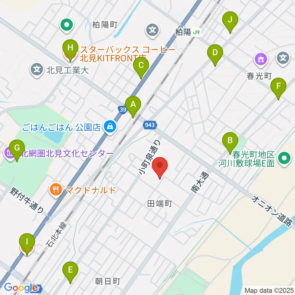 Yuary Guitars周辺のカフェ一覧地図
