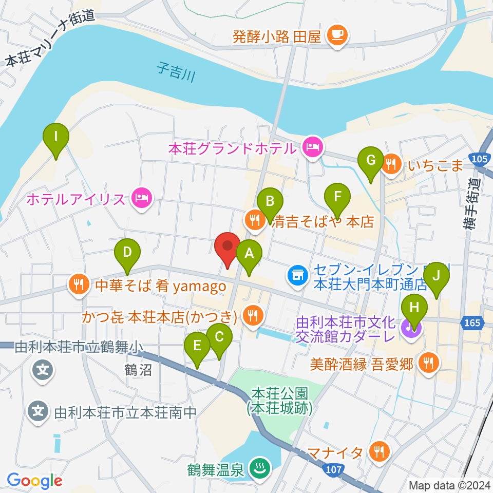 コンノ楽器周辺のカフェ一覧地図