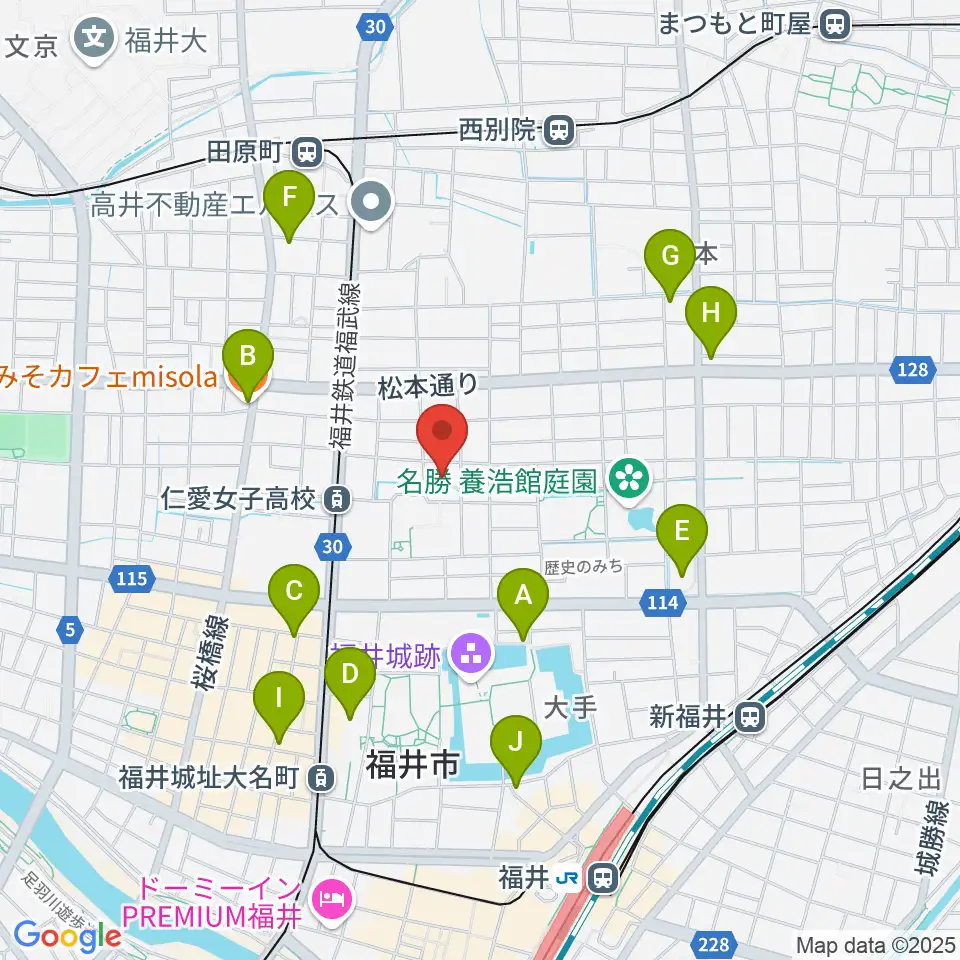 片山ピアノ調律所周辺のカフェ一覧地図