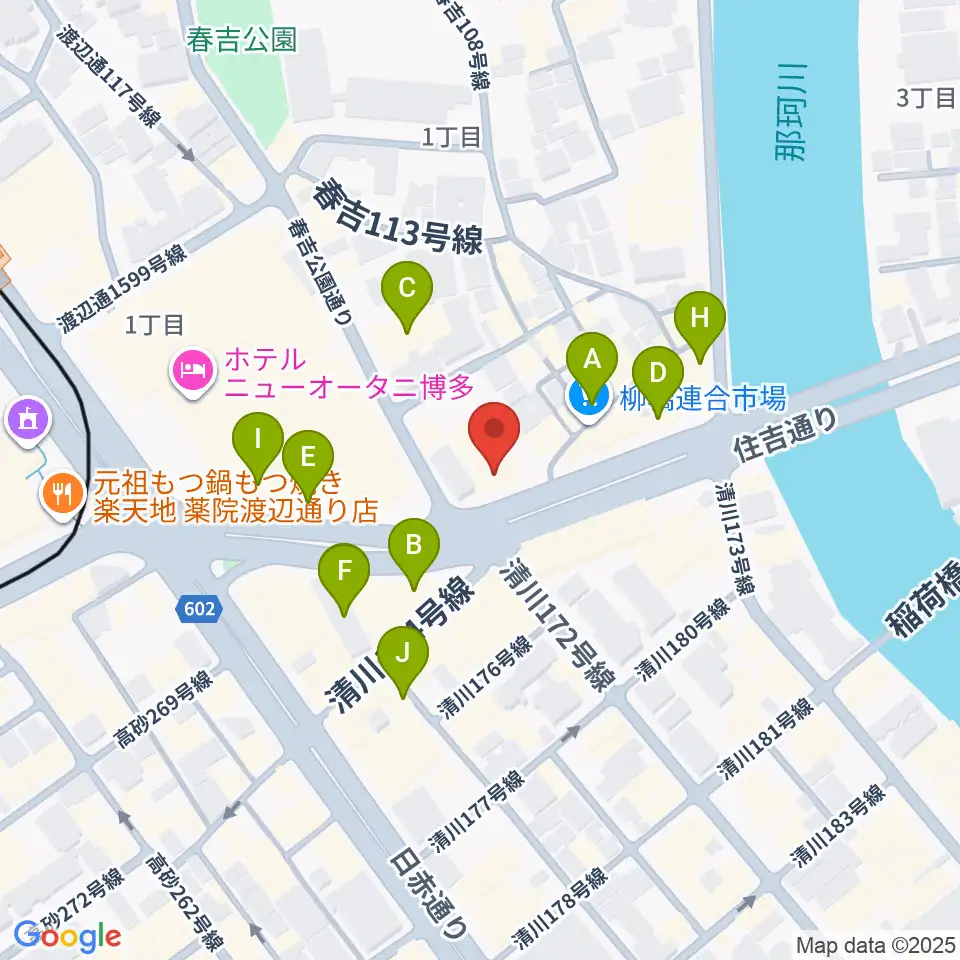 ファインギターズ周辺のカフェ一覧地図