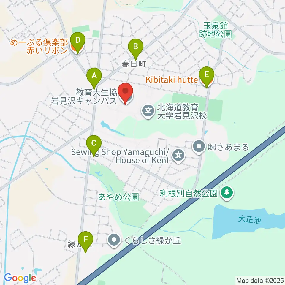 北海道教育大学 芸術・スポーツ文化学科周辺のカフェ一覧地図