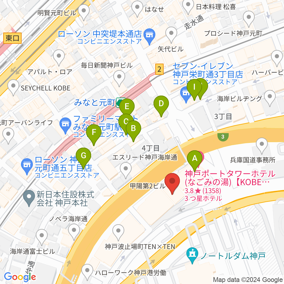 A&D MUSIC周辺のカフェ一覧地図