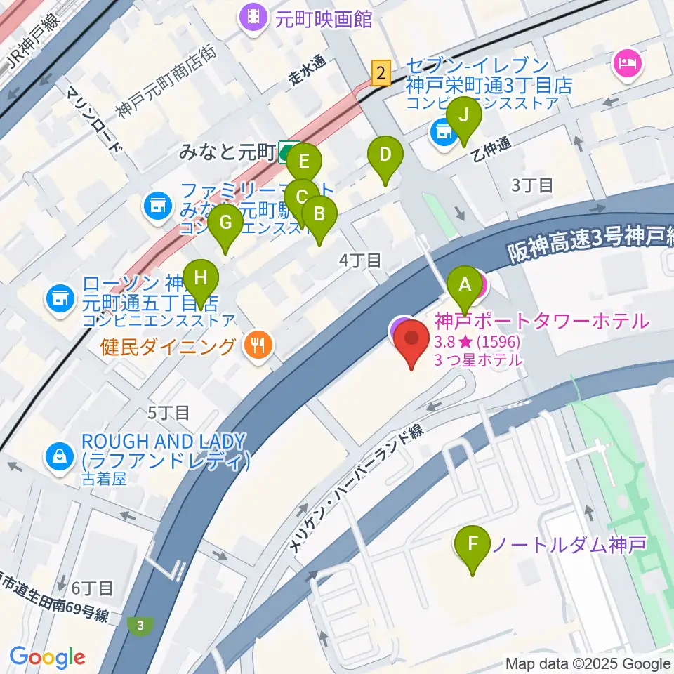 HATOBA MUSIC SCHOOL A&D MUSIC周辺のカフェ一覧地図