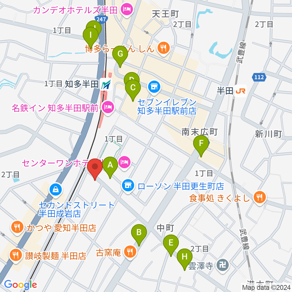 山本楽器周辺のカフェ一覧地図