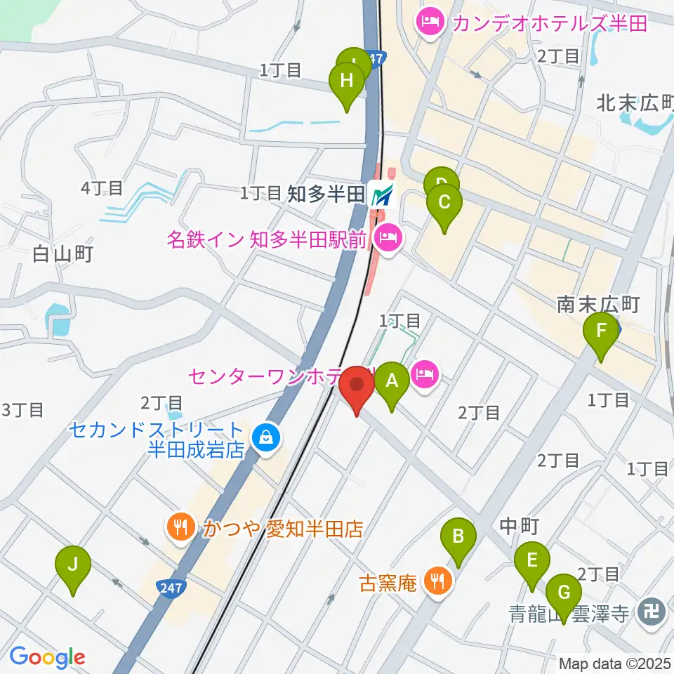 山本楽器周辺のカフェ一覧地図