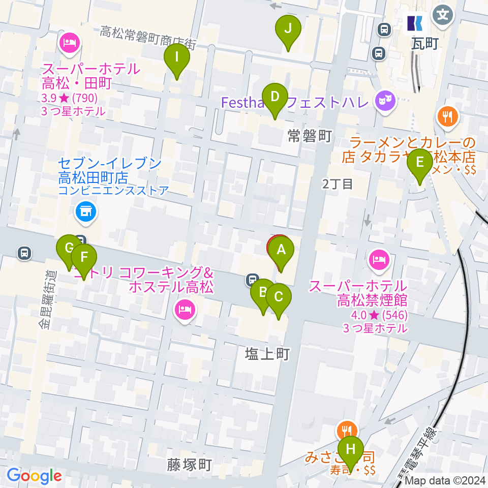 studio SUMUS周辺のカフェ一覧地図