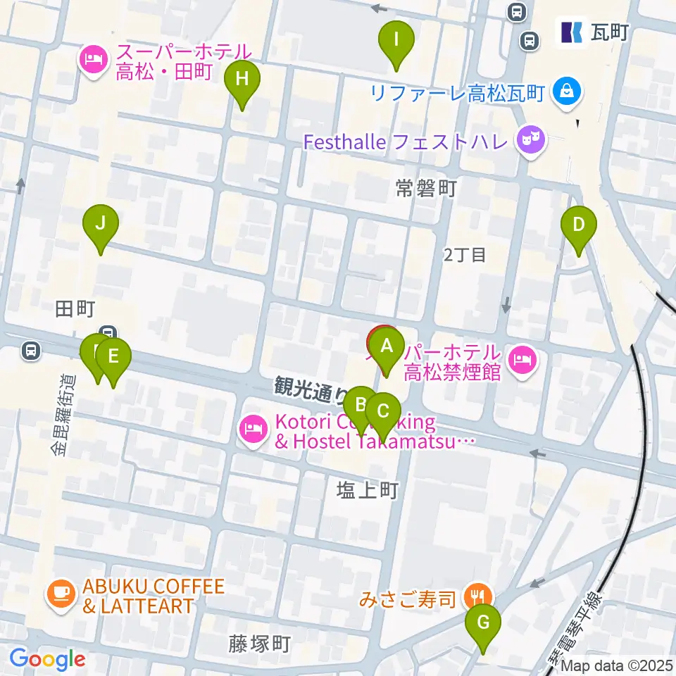 studio SUMUS周辺のカフェ一覧地図