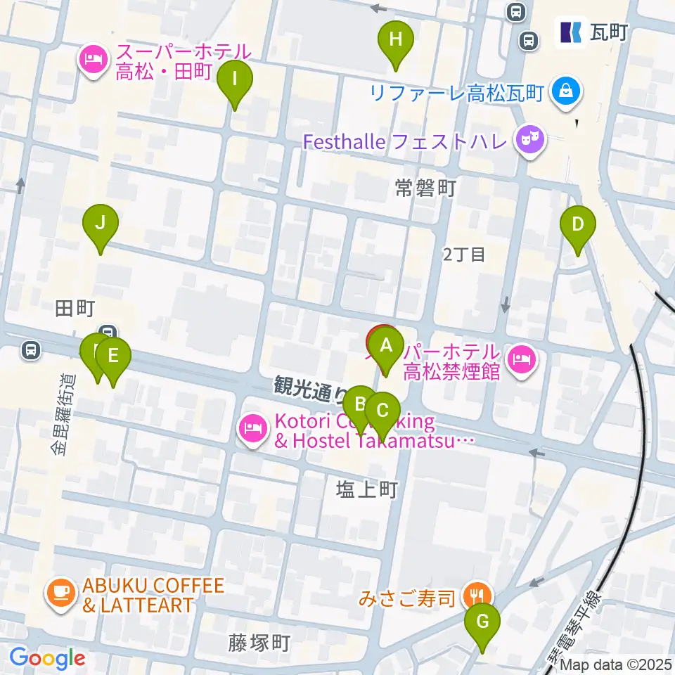 studio SUMUS周辺のカフェ一覧地図