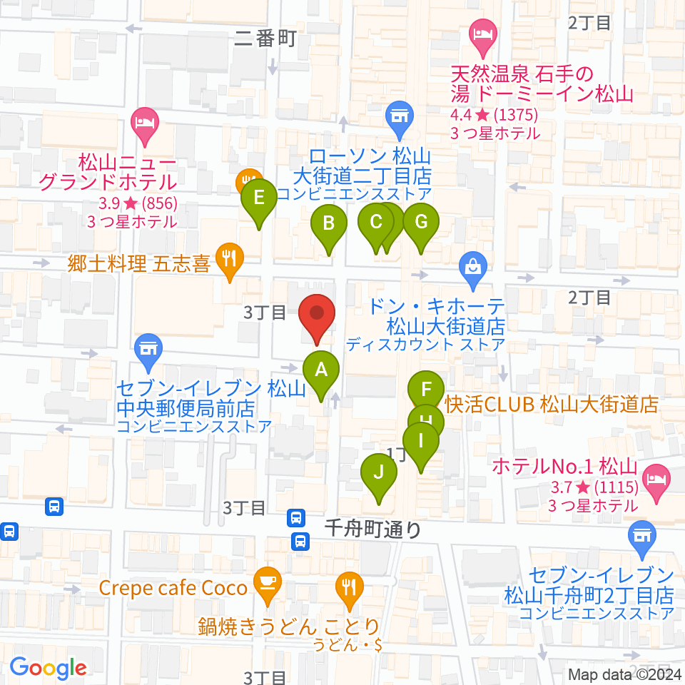 スタジオ OWL周辺のカフェ一覧地図