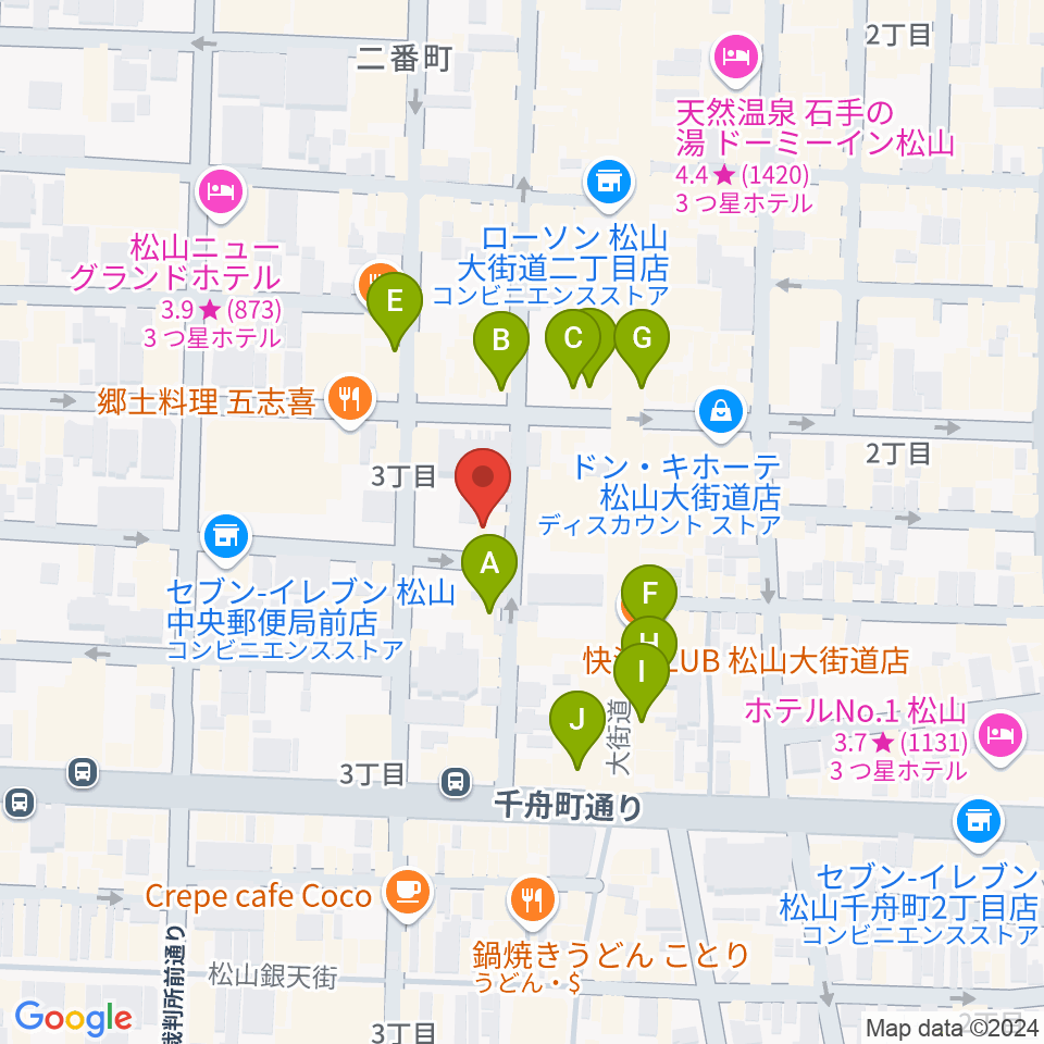 スタジオ OWL周辺のカフェ一覧地図