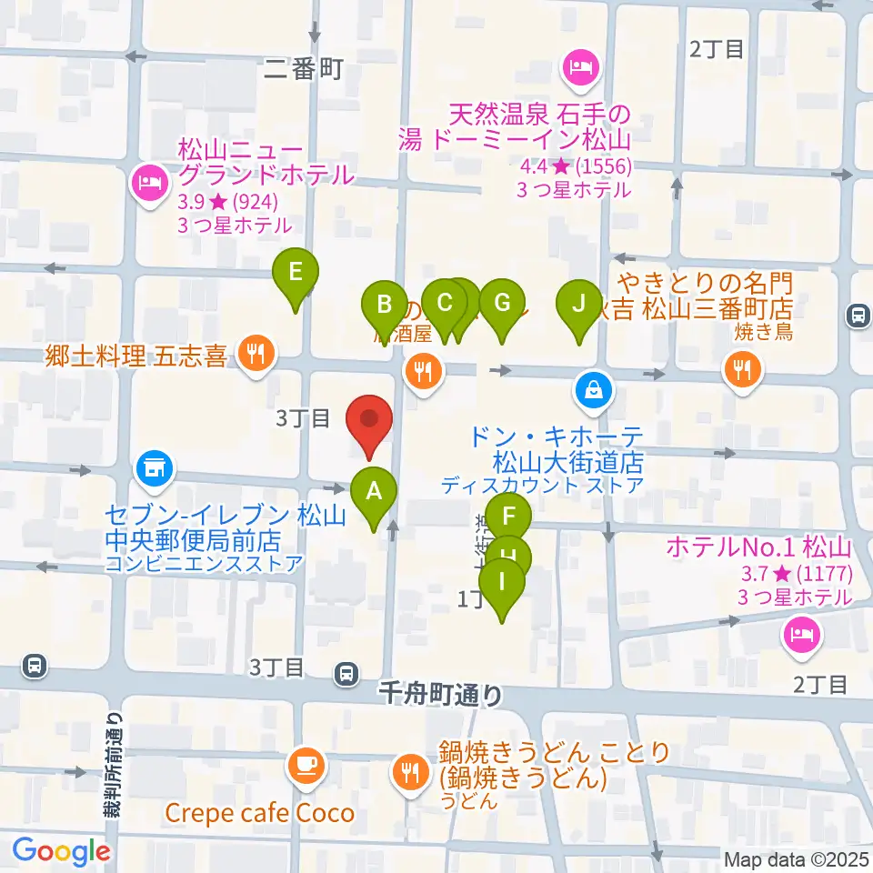 スタジオ OWL周辺のカフェ一覧地図