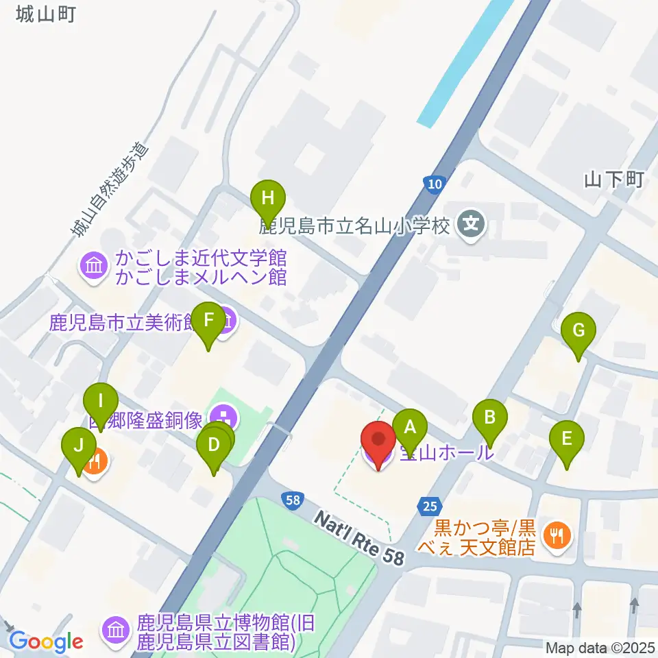宝山ホール周辺のカフェ一覧地図