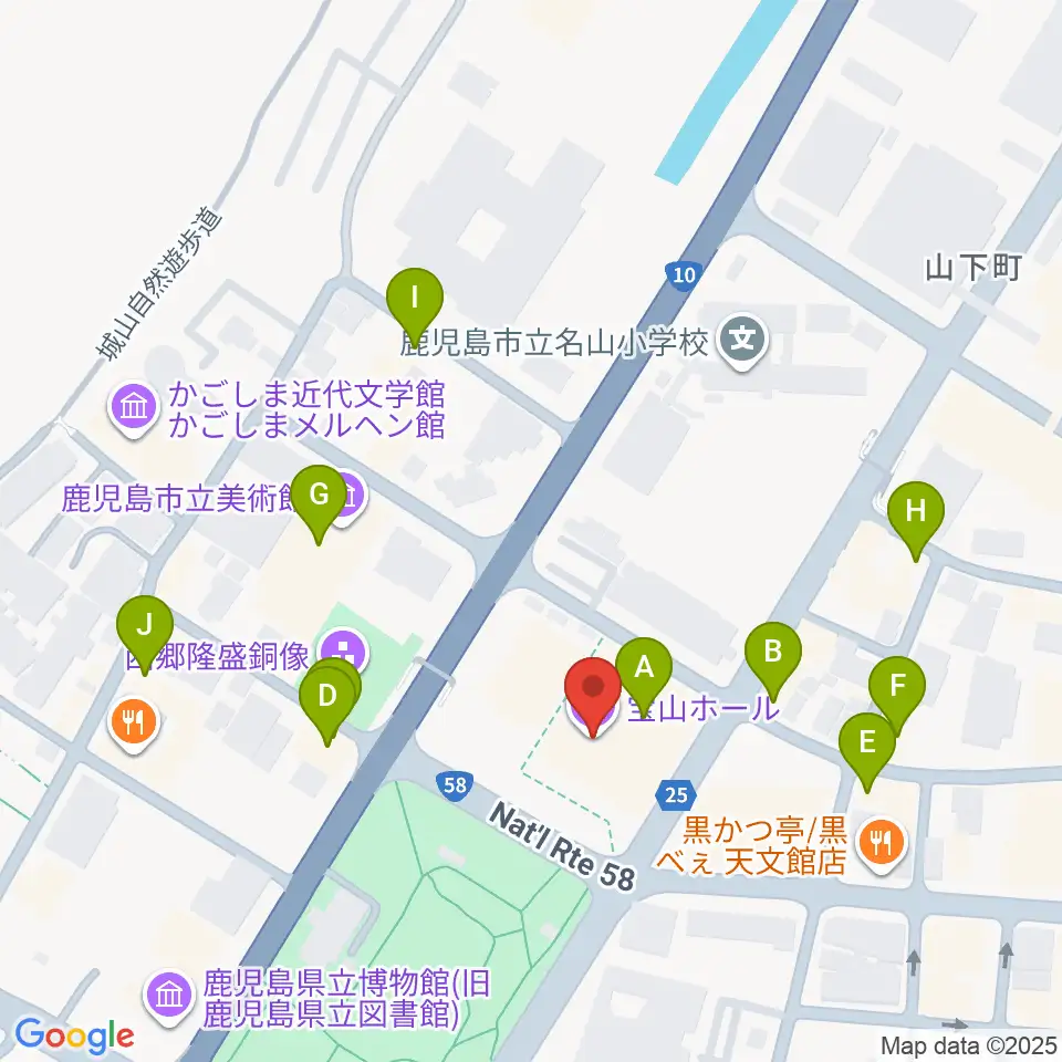 宝山ホール周辺のカフェ一覧地図