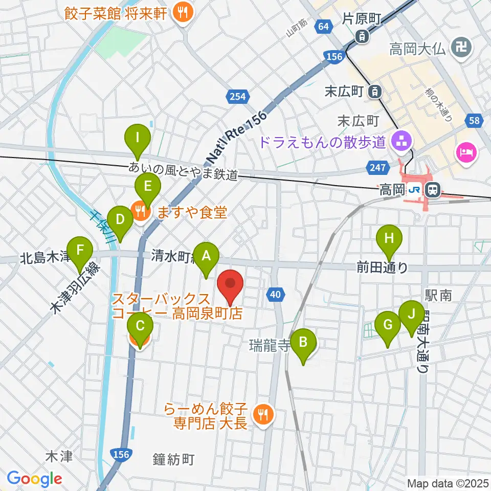 管楽器専門店ウィンズラボ周辺のカフェ一覧地図
