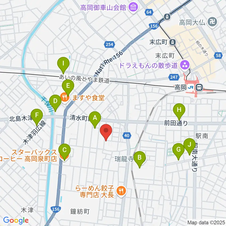 管楽器専門店ウィンズラボ周辺のカフェ一覧地図