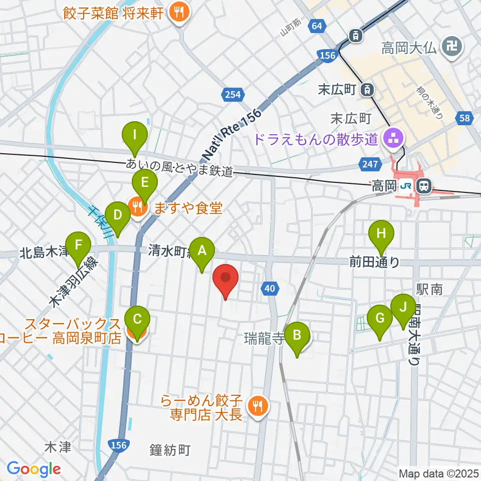 管楽器専門店ウィンズラボ周辺のカフェ一覧地図
